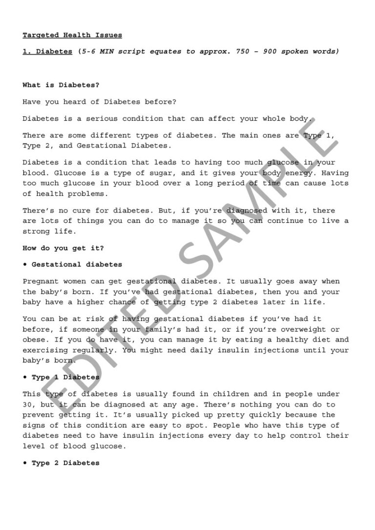 Script writing sample